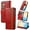 Red, variant on Leather Wallet Phone Case For OPPO A96 A95 A94 A93 A79 A78 A77 A76 A59 A58 A57 A56 A55 A53 A52 A38 A18 A17 A16 A15 A35 A3S A9 A2 Pro A1 Quality Leather Phone Case With Card Holder Zipper