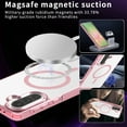 thumbnail image 4 of ELEHOLD Clear Magnetic Phone Case for Samsung Galaxy S25 Edge, Compatible with Wireless Charging Slim Translucent Matte Back Shockproof Anti-Fingerprint Cover for Samsung Galaxy S25 Edge,Pink, 4 of 7