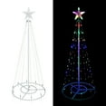thumbnail image 6 of Alpine Corporation Indoor/Outdoor Metallic Foil Tree Stake Holiday Decoration with Multi-Colored LED Lights, Silver 4.2 FT, 6 of 13