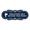Brushed Silver, variant on Designer Employees Only Beyond This Point (Stop) Sign (Navy Blue / White) - Small