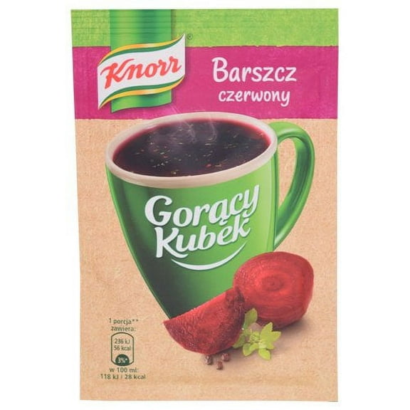 Knorr Goracy Kubek Barszcz Czerwony Red Borscht Soup Mix 14g Bag (5-Pack)