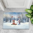 thumbnail image 4 of Hello Winter Devon Rex Football Snowman Welcome Snowy Morning Doormat Cat Lover Kitten Owner Gifts Indoor Outdoor Welcome Mat - 01012, 4 of 5