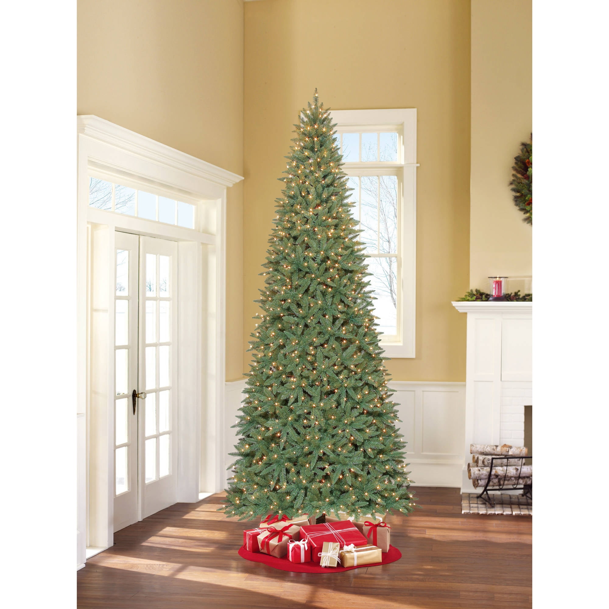 Holiday Time Artificial Christmas Trees Pre Lit 7 5 Flocked Holiday Time Artificial Christmas Trees Pre Lit 7 5 Flocked Tree Clear Lights