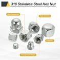 thumbnail image 4 of 5 Pcs M14x2mm Acorn Cap Nuts, 316 Stainless Steel Hex Cap Dome Head Nuts, 4 of 6