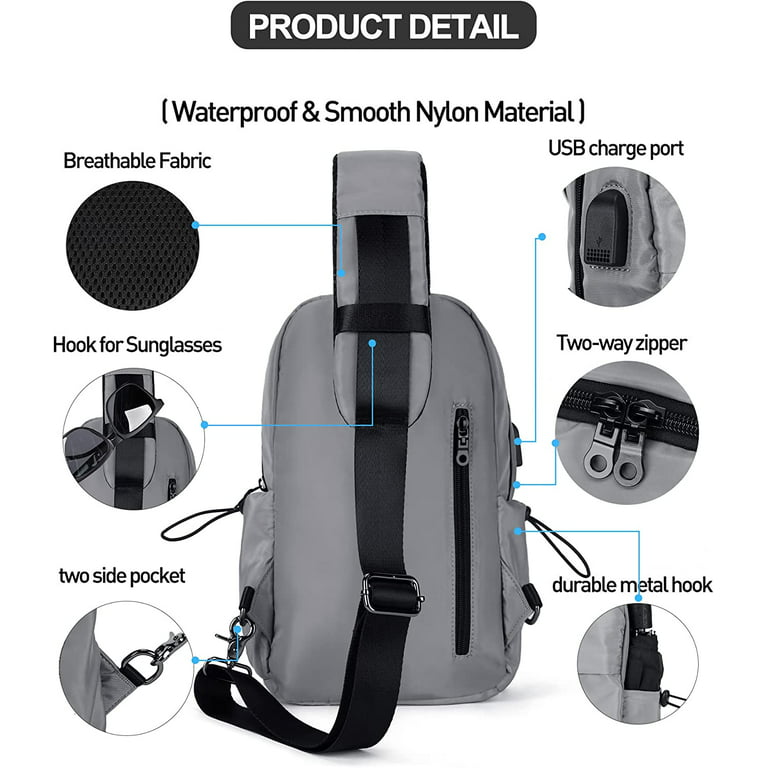 Swisstech Travel Sling Backpack, Black (Walmart Exclusive)
