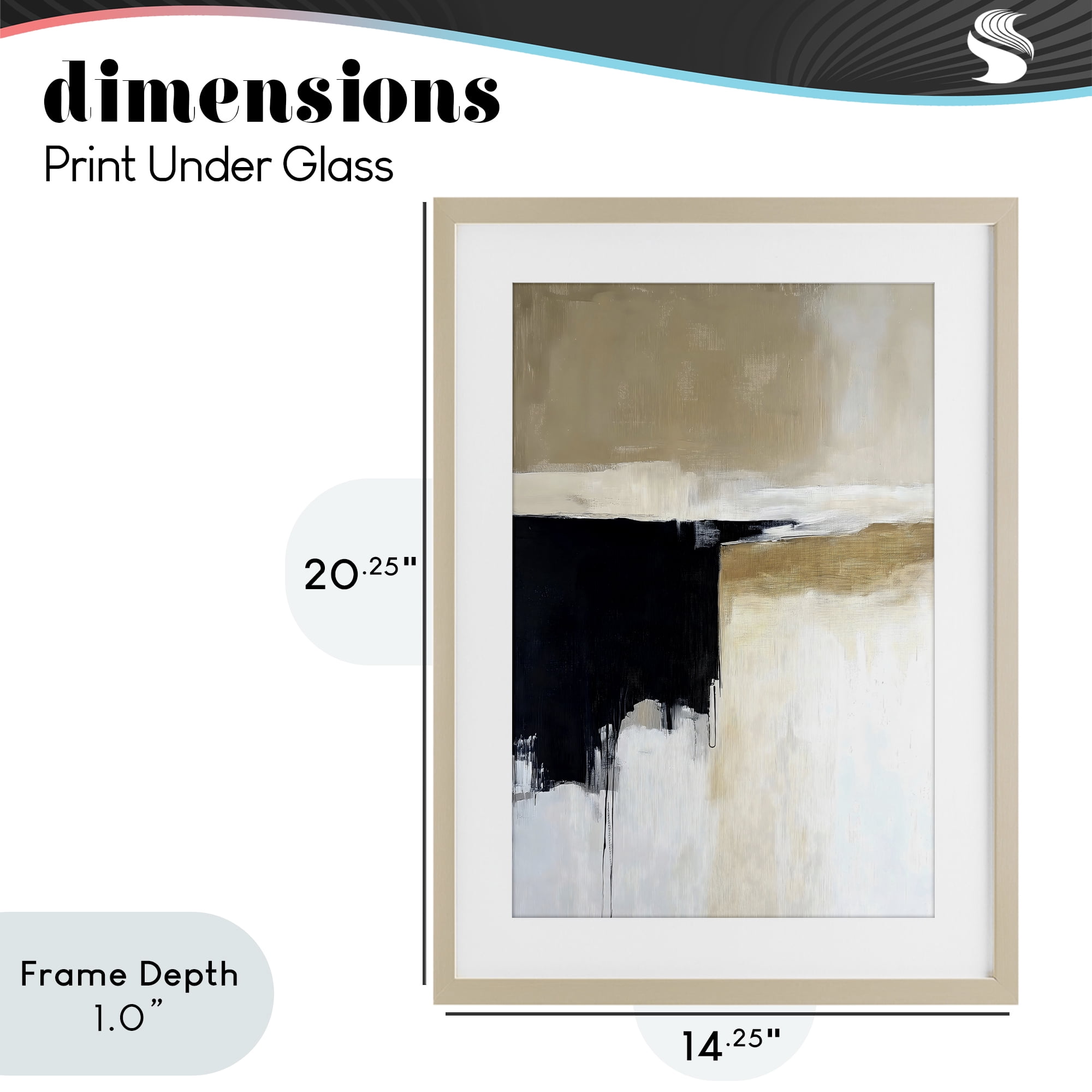 Stupell Industries Desert Shades Muted Neutrals Birch Framed Print Under Glass, design by Gina Kelly