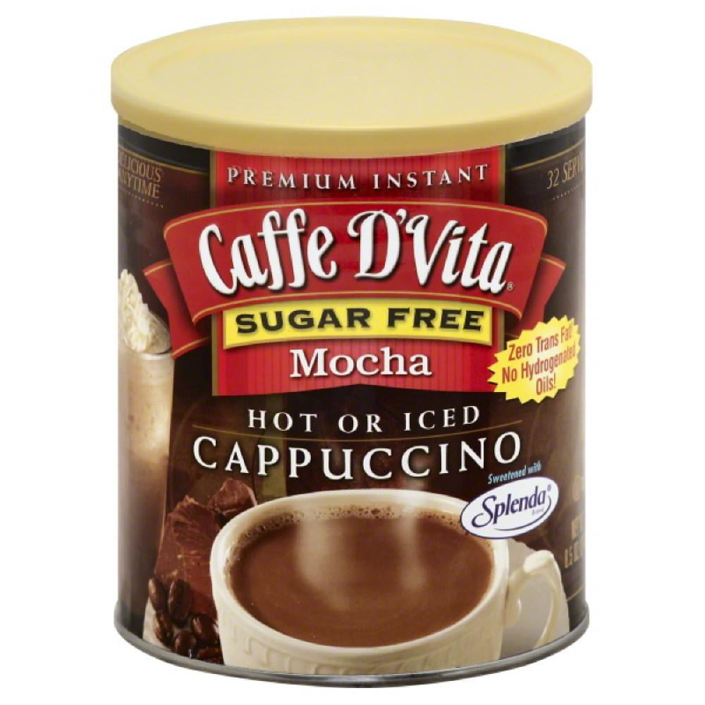 Caffe D'Vita Mocha Sugar Free Premium Instant Cappuccino, 8.5 Oz (Pack