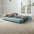 thumbnail image 4 of Jaxx Alon Daybed - Fold-Out Sleeper Chaise with Premium Memory Foam Queen-Size Mattress - Made in the USA, Turquoise, 4 of 7