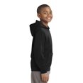 thumbnail image 3 of Sport-Tek Youth Sport Wick Fleece Hooded Pullover-XS (Black), 3 of 6