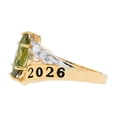 thumbnail image 3 of JackAni 10k Gold Simulated Peridot August Birthstone 2026 Class Graduation Ring - Size 7.50, 3 of 5