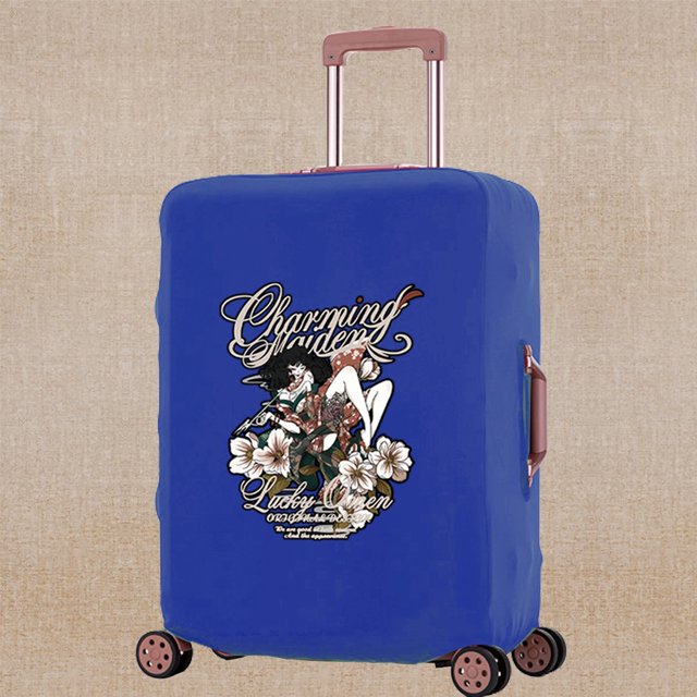 Luggage Cover Elasticity Dust-proof Travel Accessory Covers Apply To 18-32 Inch Suitcase Samurai Print Trolley Protective Case 8samurai009 M (22-25inch)