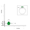 thumbnail image 4 of ANGARA Solitaire Pear-Shaped Lab Grown 1.5 Ct Emerald Bypass Engagement Ring for Women in 14K White Gold (Size-9x7mm) | May Birthstone, Anniversary, Jewelry Gift for Women | Lab-Grown Emerald Ring, 4 of 7