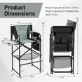 thumbnail image 3 of Gymax 46'' Tall Directors Chair w/ Foldable Side Table & Footrest Extra Cup Holder, 3 of 10