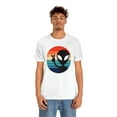 thumbnail image 4 of Bella Canvas 3001 Peace Alien Rainbow T-Shirt, Retro Alien T-Shirt, 4 of 10