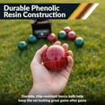 thumbnail image 5 of Hathaway Bocce Ball Set w/8 Bocce Balls, 1 Pallino Ball, & Nylon Carry Bag - Green & Red, 5 of 7
