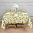 thumbnail image 3 of Yellow Lemon Fruit Slices White Pattern Square Tablecloth,Waterproof Square Table Cover,Wipeable Spillproof Washable Table Cover for Home Kitchen Party Decor 42"X42"(107x107cm), 3 of 6