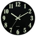 thumbnail image 3 of QKURT Modern Night Light Wall Clock, 12 inch Simple Silent Non-Ticking Quartz Clocks, Battery Operated Decorative Clock for Bedroom, Kitchen, Living Room, 3 of 9