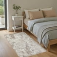 thumbnail image 6 of UERMEI 3x5 Washable Area Rugs for Living Room, Modern Abstract Printed Rug, Vacuum-Friendly, Non Slip Indoor Rug for Bedroom Entryway Home Decor Carpet, Light Brown, 6 of 8