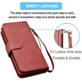 thumbnail image 7 of Galaxy Note 20 Ultra Case, Samsung Galaxy Note 20 Ultra Wallet Case, Takfox PU Leather Case Cash ID Credit Card Slots Holder Flip Phone Case Kickstand Detachable Magnetic Hard Cases & Strap, Red, 7 of 7