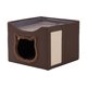 thumbnail image 1 of Cama para gatos tipo condominio, nido antiarañazos, muebles plegables para mascotas pequeñas y múltiples. Marrón, 1 of 9