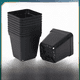 thumbnail image 1 of Base para maceta de plástico cuadrada negra para plantar plántulas cuadradas gruesas, 1 of 5