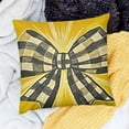 thumbnail image 2 of BANET Decorative Throw Pillow Cover , Porch Patio Outdoor Pillowcase, Check Bow Sofa Cushion Case Home Decor White, 2 of 5
