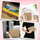 thumbnail image 5 of Bolsa de cosméticos tejida de paja beige, bolsos de playa de paja, bolsos de mano portátiles para vacaciones y viajes., 5 of 9