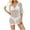 White, variant on CFLVAEK Crochet Cover Ups for Women Beach Vacation Swimwear Coverup Hollow Out Short Sleeve V Neck Bathing Suit Cover Up Sun Proof Free Size