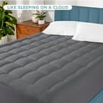 thumbnail image 3 of Bare Home Mattress Pad - Breathable Cotton Top - 21" Deep Pocket - California King, Gray, 3 of 10