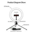 thumbnail image 2 of 10in USB Ring Light Set LED Make-up Dimmable Photography Lamp with Hose Phone Clip 10, 2 of 8
