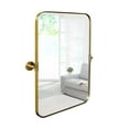 thumbnail image 1 of Hamilton Hills Black Metal Surrounded Round Pivot Mirror | Silver Backed Adjustable Moving, 1 of 7