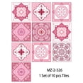 thumbnail image 5 of 10 PCS Papel Pintado Autoadhesivo para Azulejos Rosa Romántica 10 x 10 cm Estilo Mosaico Película Decorativa Impermeable para Azulejos de Pared de Baño y Cocina, 5 of 5