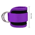 thumbnail image 2 of Ankle Straps (Pair) For Cable Machine Kickbacks, , Lower Body Exercises - Adjustable Leg Straps - purple, 2 of 5