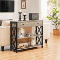 thumbnail image 2 of Yaheetech Vintage Wooden Console Table with Open Shelves, Gray, 2 of 8