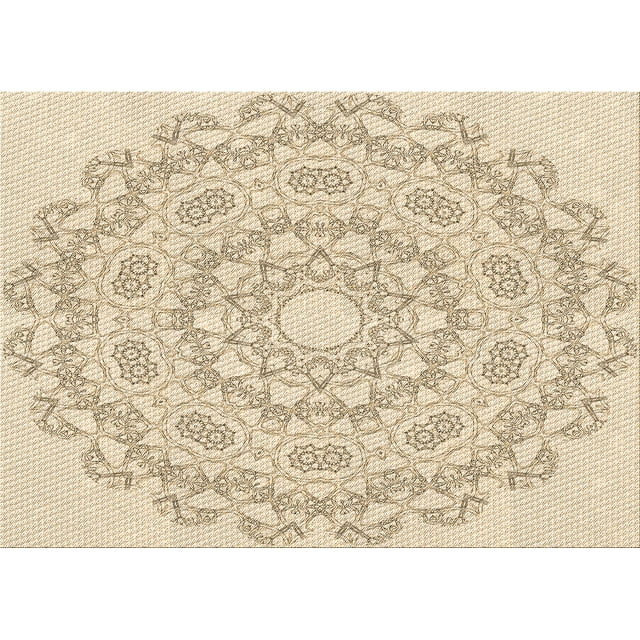 Ahgly Company Tapis d'Intérieur Lavables en Machine, Rectangle Transitionnel Peru Brun, 4' x 6'
