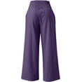 thumbnail image 5 of Simple Series Solid Color Pants for Women Trendy Versatile Waisted Pants Leisure Loose Comfy Wide Leg Trousers, 5 of 6