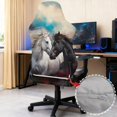 thumbnail image 4 of HUIACONG Cool Horse Gaming Chair Cover with Armrest Covers Stretchy Desk Chairs Covers Slipcover Protectors Washable Gaming Chair Covers Set for Home, Shop, Office, 4 of 8