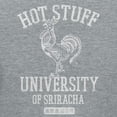 thumbnail image 3 of Teelocity Sriracha Hot Stuff University Graphic T-Shirt (Medium - Standard Fit, Athletic Heather), 3 of 4