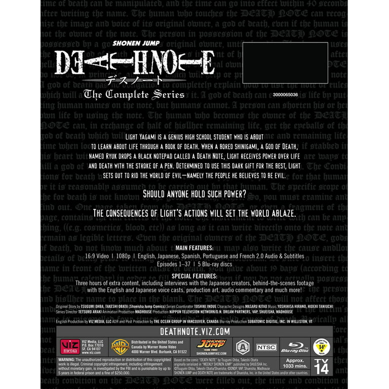 Death Note: Complete Series - Standard Edition e Omega Edition - Fórum BJC