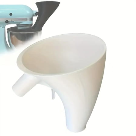 Mess-Free Flour Funnel for Mixer – Spill-Proof Stand Mixer Attachment for 4.5–5 Tilt-Head Models, Dishwasher Safe for Normal Temperature Wash, Baking Tool
