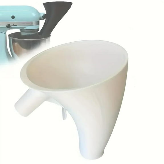 Mess-Free Flour Funnel for Mixer – Spill-Proof Stand Mixer Attachment for 4.5–5 Tilt-Head Models, Dishwasher Safe for Normal Temperature Wash, Baking Tool