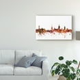 thumbnail image 3 of Trademark Fine Art 'Stockholm Sweden Skyline Red' Canvas Art by Michael Tompsett, 3 of 4