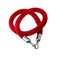thumbnail image 1 of 1.5m Velvet Rope Crowd Control Stanchion Queue Rope Line Post Queue Line Barrier Red, 1 of 9