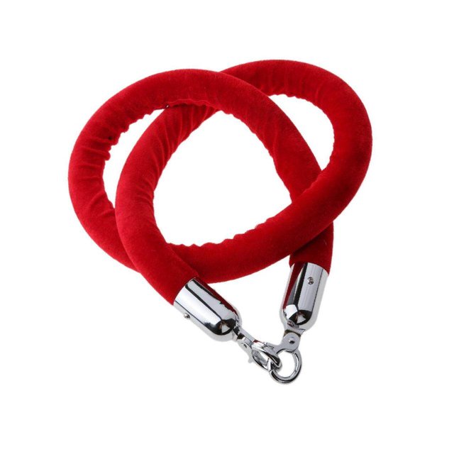 1.5m Velvet Rope Crowd Control Stanchion Queue Rope Line Post Queue Line Barrier Red