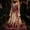 Beige, variant on HCBY Women's Halloween Maxi Dress Long Sleeve V Neck Printed Gothic Inspired A Line Long Dress for Vintage Party and Themed Events