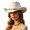 White, variant on Sun Hats for Women Wide Brim Cowboy Hat Western Jazz Style Autumn Winter Hats
