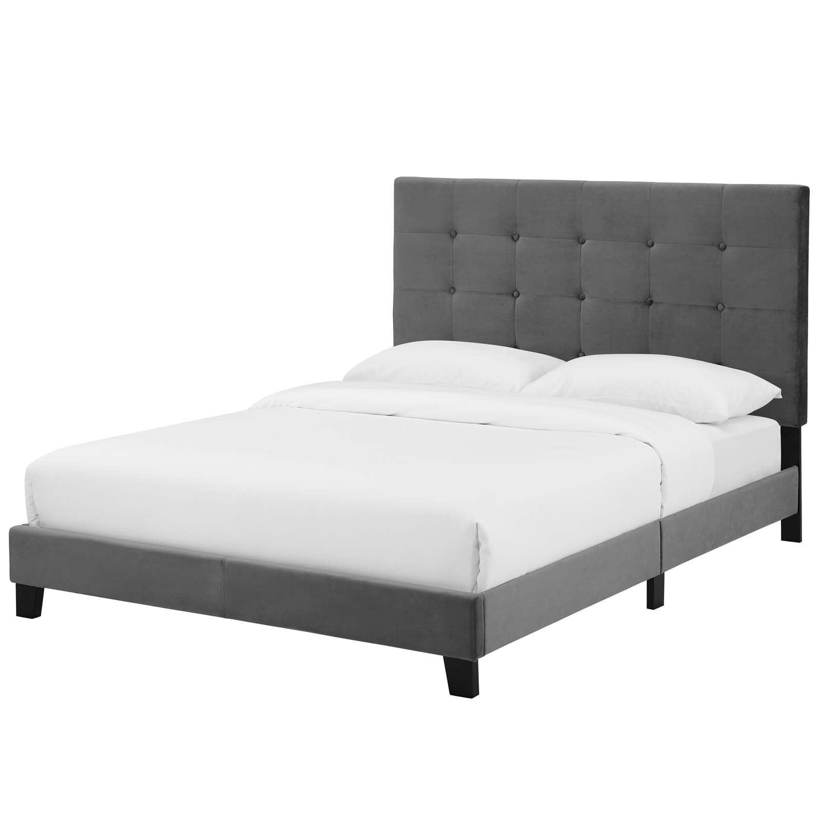 Contemporary Modern Urban Designer Bedroom Queen Size Platform Bed