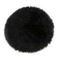 thumbnail image 2 of Faux Seat Pads with Buckles 30cm/12inch Round Pad Floor Area Mats - Black 40cm, as described, 2 of 8