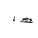 thumbnail image 5 of Estatua moderna de oso toro de resina con llamas, escultura abstracta de de fuego, figura de animal Feng Shui, adorno artístico para escritorio,, 5 of 8