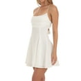thumbnail image 4 of Womenacute;s Summer Mini Dress, Sleeveless Spaghetti Strap Tie Knot Back Short A-Line Dress, 4 of 6